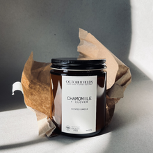 將圖像加載到圖庫查看器中，Amber Glass Candle - Chamomile + Clover 洋甘菊 + 三葉草