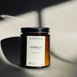 Amber Glass Candle - Chamomile + Clover 洋甘菊 + 三葉草