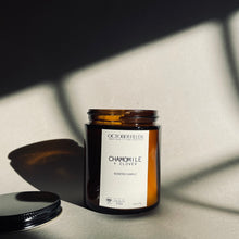 將圖像加載到圖庫查看器中，Amber Glass Candle - Chamomile + Clover 洋甘菊 + 三葉草