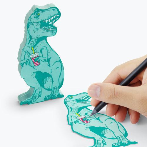 Mustard T-Rex Sticky Notes